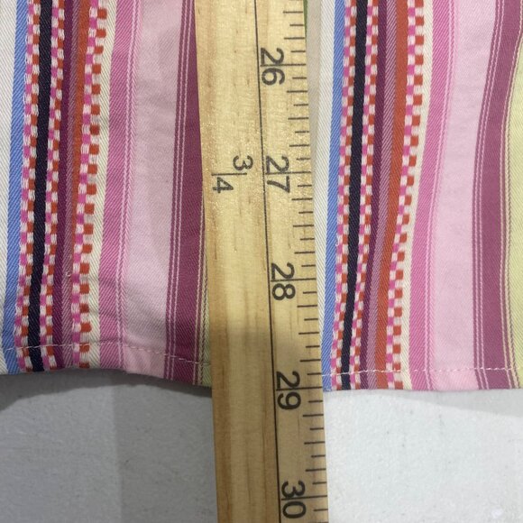 Lane Bryant Button Up Tunic Top  Womens 26/28 Striped Long Sleeve Cotton Blend R - Picture 7 of 9